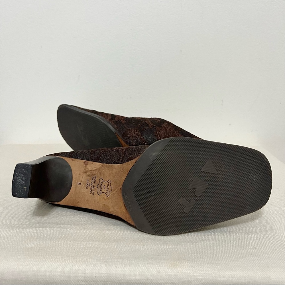 Art Effects Brown Lace Mules - Picture 7 of 9